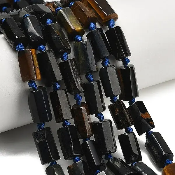 Dyed Natural Blue Tiger Eye Beads Strands