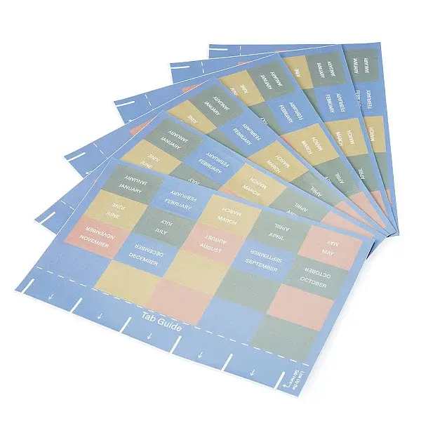 6Pcs Paper Monthly Plan Sticky Note Stickers