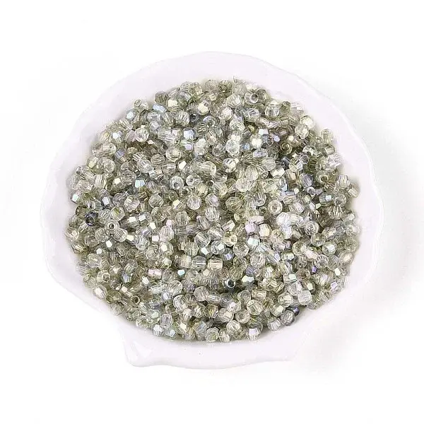 Transparent Spray Painted Glass Beads