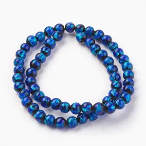 Handmade Silver Foil Glass Lampwork Beads