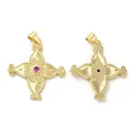 Brass Micro Pave Cubic Zirconia Pendants