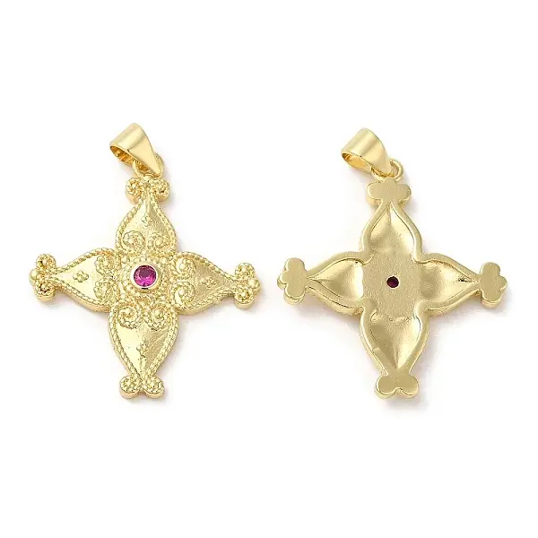 Brass Micro Pave Cubic Zirconia Pendants