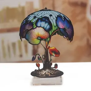 Double-sided Painted Flat Acrylic Mushroom Ornament