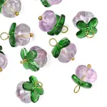 10Pcs Pumpkin Glass Pendants