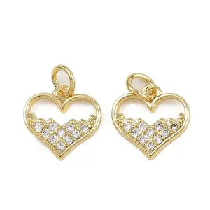 Brass Micro Pave Cubic Zirconia Pendants