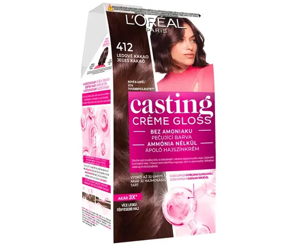 Přeliv bez amoniaku Loréal Casting Créme Gloss - 412 ledové kakao - L’Oréal Paris + dárek zdarma