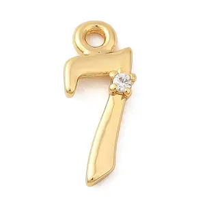 Brass Micro Pave Cubic Zirconia Charms