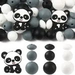 40Pcs 10 Styles Silicone Beads