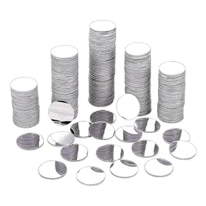 200Pcs 3D Mirror Flat Round Acrylic Mosaic Wall Sticker