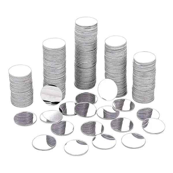 200Pcs 3D Mirror Flat Round Acrylic Mosaic Wall Sticker