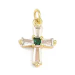 Brass Micro Pave Cubic Zirconia Pendants