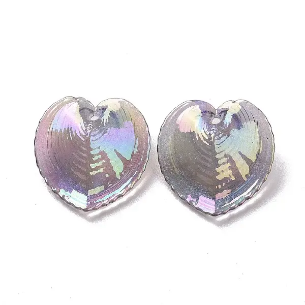 UV Plating Rainbow Iridescent Acrylic Pendants