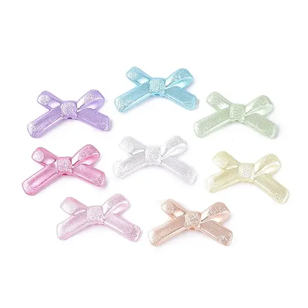 Spray Painted Textured Opaque Acrylic Beads