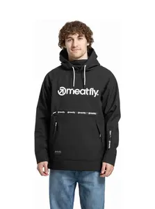 Meatfly pánská softshell bunda Jax Black / White | Černá | Velikost XXL