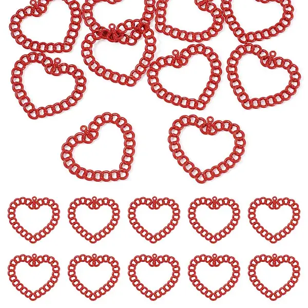 10Pcs Spray Painted Alloy Pendants