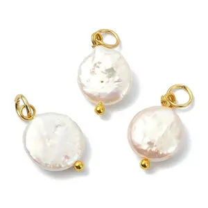 Natural Baroque Keshi Pearl Pendants