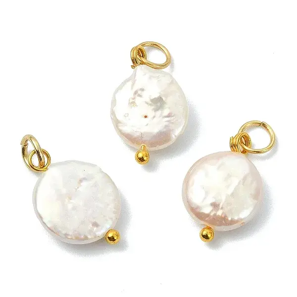 Natural Baroque Keshi Pearl Pendants