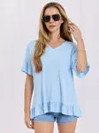 Jasnomodrá oversize blúzka