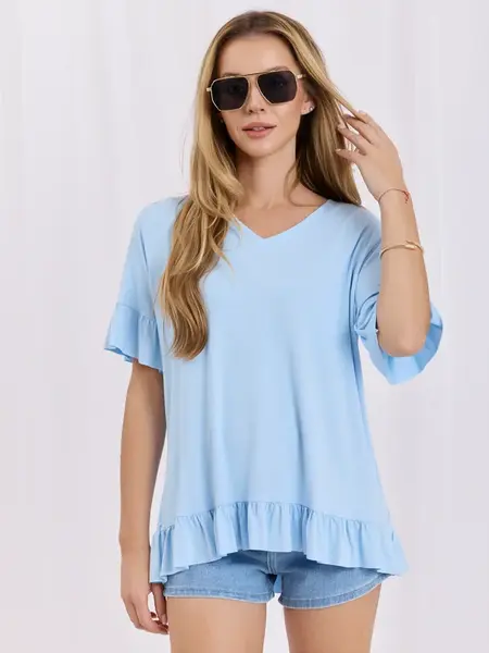 Jasnomodrá oversize blúzka