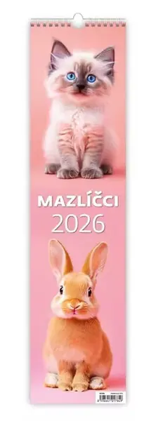 Mazlíčci 2026 vázanka - nástěnný klaendář
