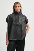 Kožená vesta Day Birger et Mikkelsen Mortimer - Polished Leather černá barva, DAY65243424