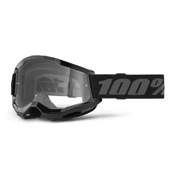 Dětské motokrosové brýle 100% Strata 2 Youth černá, čiré plexi
