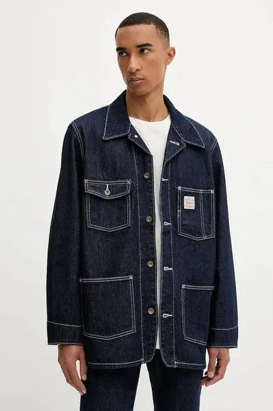 Džínová bunda Levi's tmavomodrá barva, přechodná, 003B0