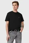 Bavlněné tričko AllSaints DEXTER pánské, černá barva, M005JD
