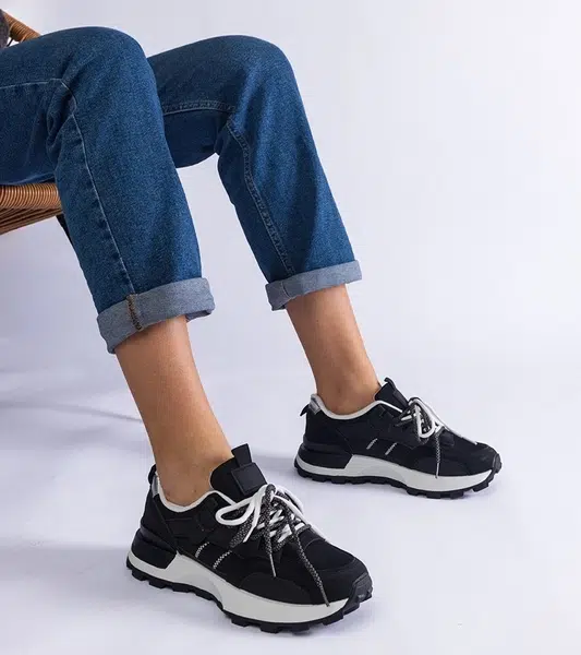 Gemre Black women's sports sneakers Adalia