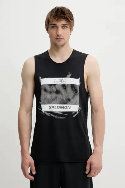 Tričko MM6 Maison Margiela x Salomon černá barva, SH0NL0005.M20101