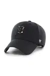 Bavlněná baseballová čepice 47 brand MLB Detroit Tigers černá barva, s aplikací, B-DGTSM09CTP-BK