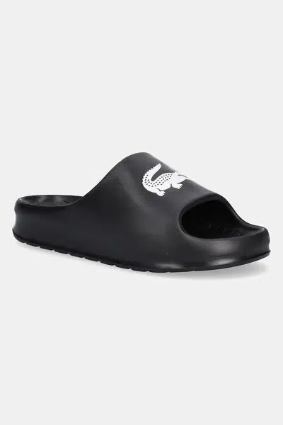 Pantofle Lacoste SERVE SLIDE 2.0 pánské, černá barva, 48CMA0010