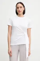 Bavlněné tričko Tommy Hilfiger dámské, bílá barva, WW0WW44559