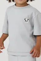 Kojenecké tričko Donsje Jarne T-shirt Panda modrá barva, 4081803