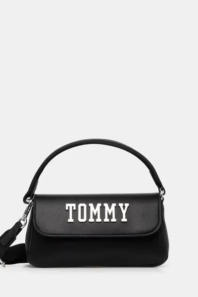Kabelka Tommy Jeans černá barva, AW0AW17391