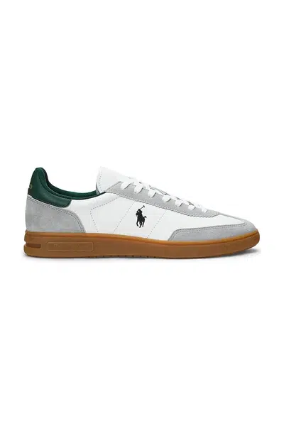 Kožené tenisky Polo Ralph Lauren Bedford pánské, bílá barva, 809968171004