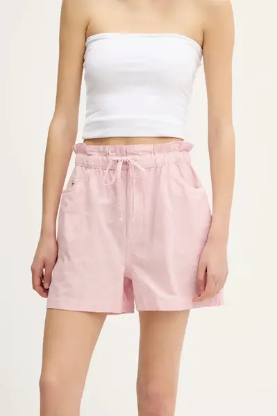 Šortky s příměsí lnu Tommy Jeans