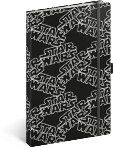 Notes - Star Wars Black linkovaný, 13 × 21 cm