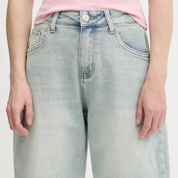 Džínové šortky Answear.LAB dámské, modrá barva, high waist