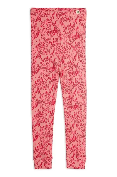 Dětské legíny Mini Rodini Mini leopard růžová barva, 1100029528