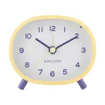 Budík Karlsson Cheeky Oval žlutá barva