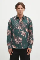 Košile Paul Smith pánská, šedá barva, slim, s klasickým límcem, M1R-006L-N02517