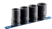 Sada 1" prodloužených rázových hlavic (4ks) - Tona Expert E041648