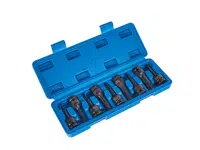 GEKO Hlavice 1/2” zástrčné úderové TORX, velikosti T20-T70, sada 9 ks