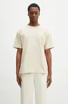 Bavlněné tričko Norse Projects Simon Heavy T-shirt béžová barva, N01.0687.2064