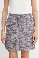 Sukně Morgan JENUS šedá barva, mini, JENUS