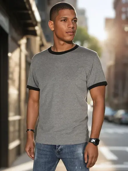 Pánské basic tričko šedé