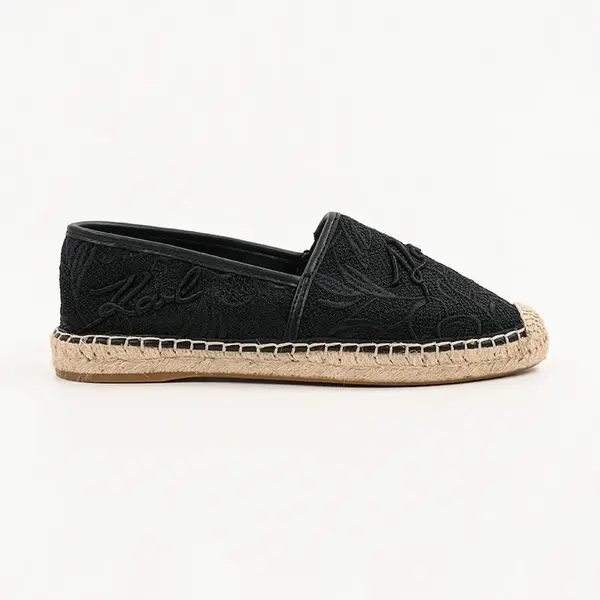 Espadrilky Karl Lagerfeld KAMINI černá barva, KL80121A