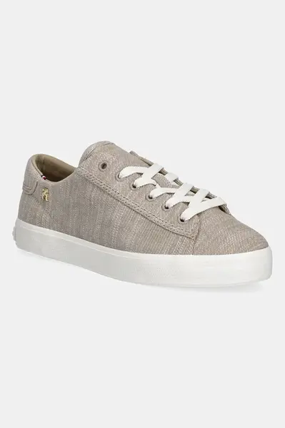 Tenisky Tommy Hilfiger VULC SNEAKER CHAMBREY béžová barva, FW0FW08561