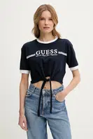 Bavlněné tričko Guess tmavomodrá barva, V5GI05 I3Z14